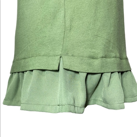 J Crew Tank Green Ruffle Hem Tank Top Shirt Small New With Tags - Picture 9 of 12